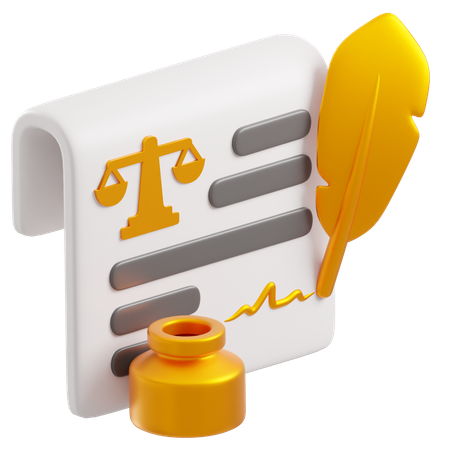 Rechtszertifikat  3D Icon