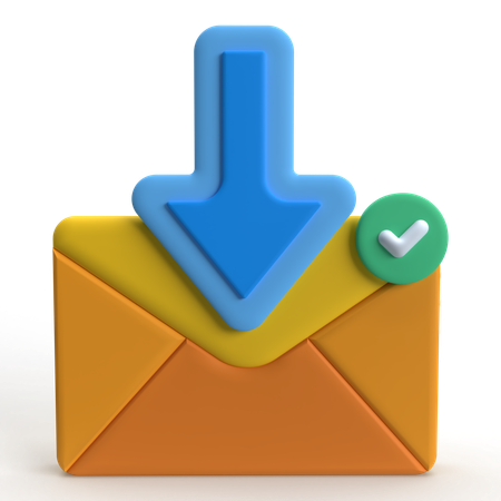 Recibir correo  3D Icon