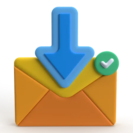 Recibir correo  3D Icon