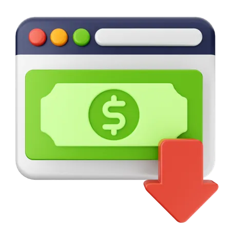 Recibir dinero  3D Icon