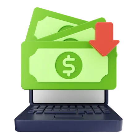 Recibir dinero  3D Icon