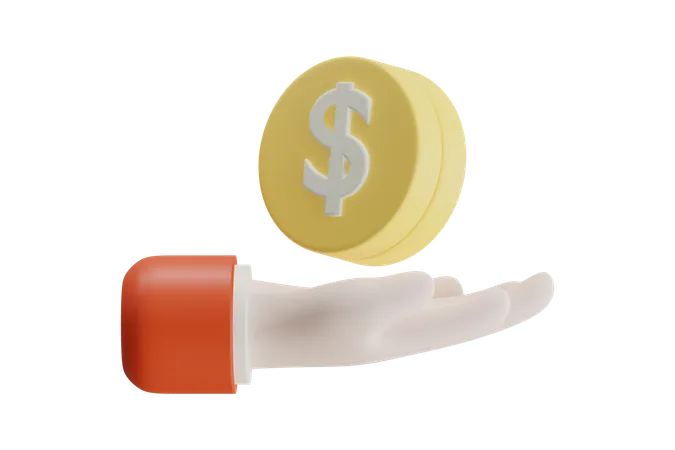 Recibir dinero  3D Icon