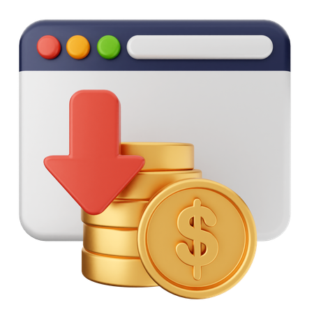 Recibir dinero en dolares  3D Icon