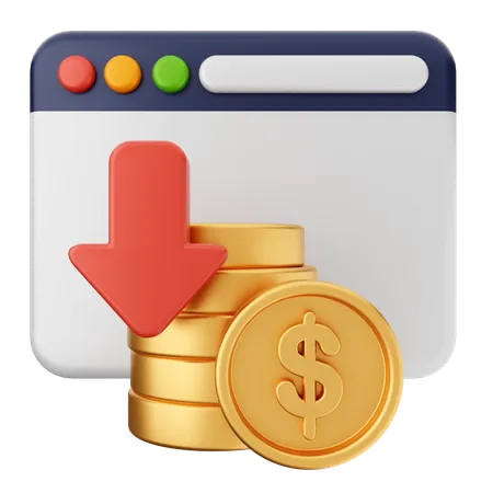 Recibir dinero en dolares  3D Icon