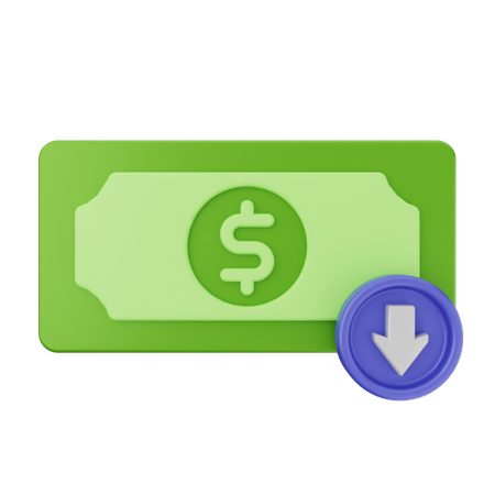 Recibir dinero en dolares  3D Icon