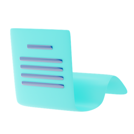 Recibo  3D Icon