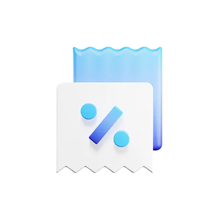 Recibo  3D Icon