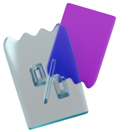 Recibo  3D Icon