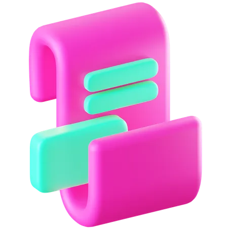 Recibo  3D Icon