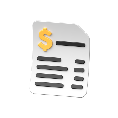 Recibo de conta  3D Icon