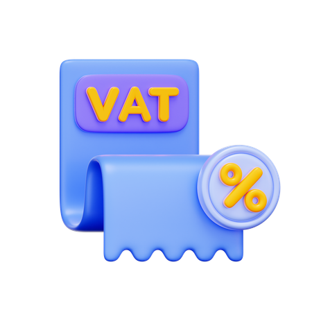 Recibo de fatura de IVA  3D Icon