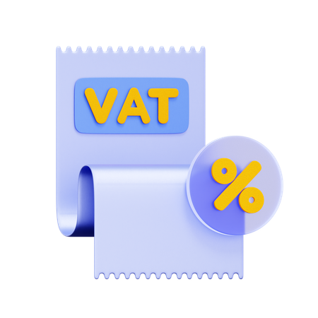 Recibo de fatura de IVA  3D Icon