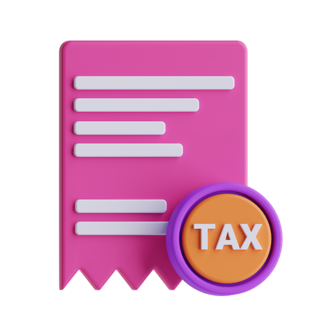 Recibo de impuestos  3D Icon