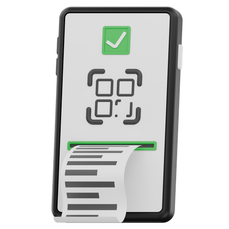 Recibo digital  3D Icon