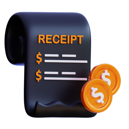 Recibo financiero  3D Icon