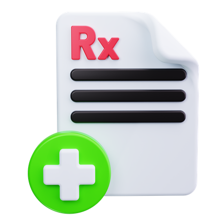 Recibo medico  3D Icon