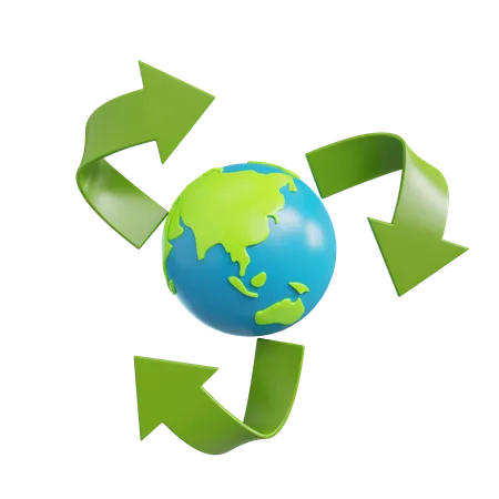 Reciclando  3D Icon