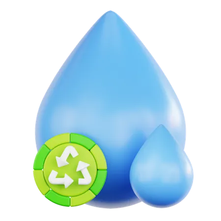 Reciclagem de água  3D Icon