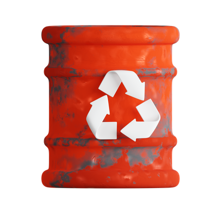 Reciclagem de barris de petróleo  3D Icon