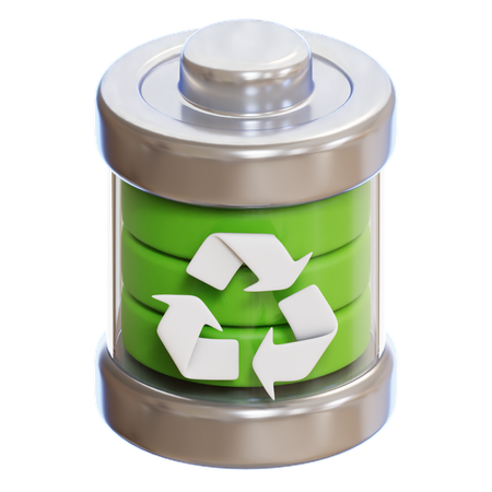 Reciclagem de bateria  3D Icon