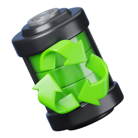 Reciclagem de bateria  3D Icon