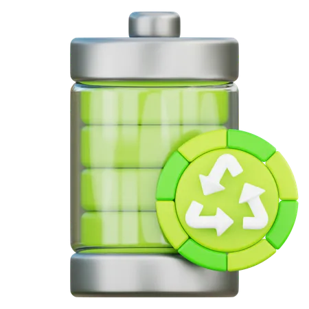 Reciclagem de Bateria  3D Icon