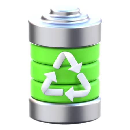 Reciclagem de bateria  3D Icon