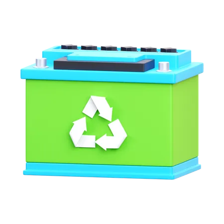 Reciclagem de bateria de carro  3D Icon