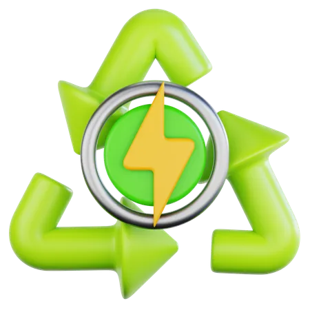 Reciclagem de energia  3D Icon