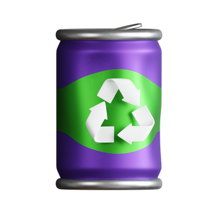 Reciclagem de latas de metal  3D Icon