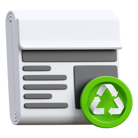 Reciclagem de papel  3D Icon