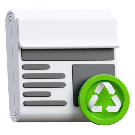 Reciclagem de papel  3D Icon