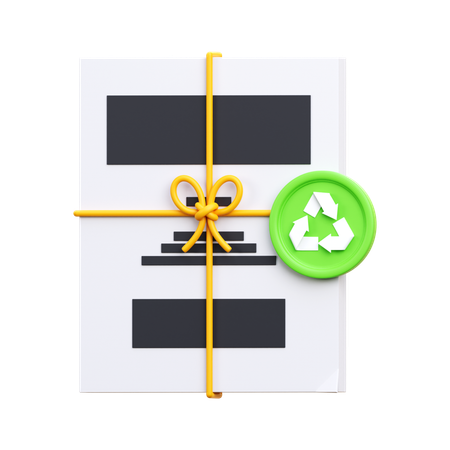 Reciclagem de papel  3D Icon