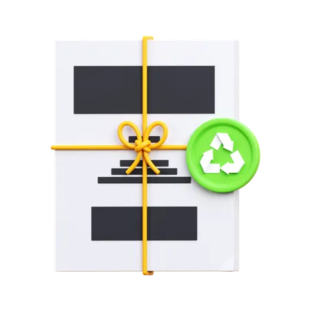 Reciclagem de papel  3D Icon