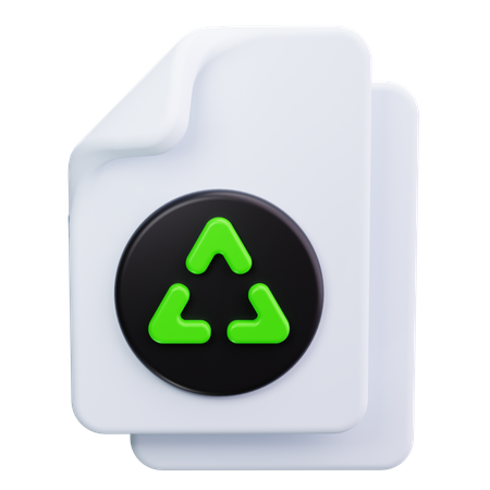 Reciclagem de papel  3D Icon