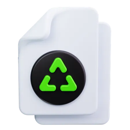 Reciclagem de papel  3D Icon