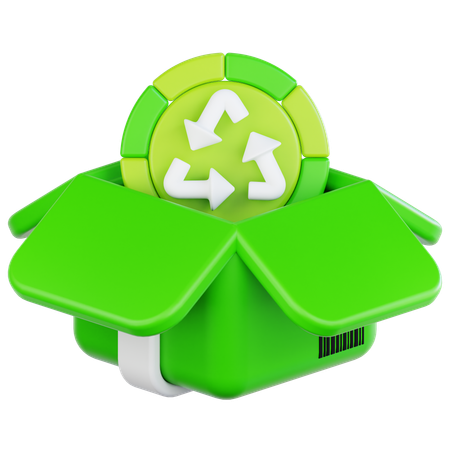 Reciclagem de papelão  3D Icon