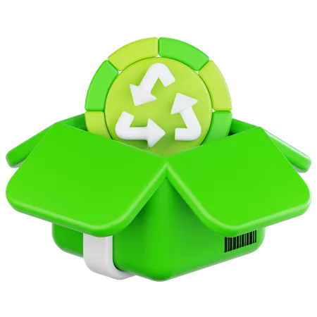 Reciclagem de papelão  3D Icon