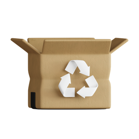 Reciclagem de papelão  3D Icon