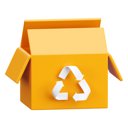 Reciclagem de papelão  3D Icon