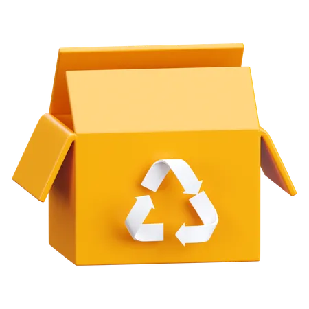 Reciclagem de papelão  3D Icon