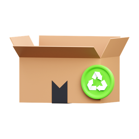 Reciclagem de papelão  3D Icon