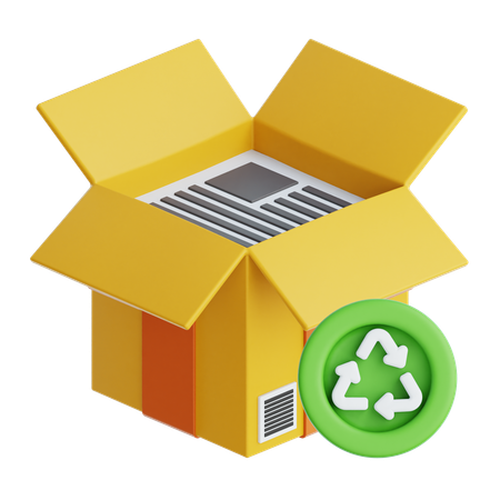 Reciclagem de papelão  3D Icon