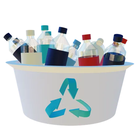 Reciclagem de plástico  3D Icon