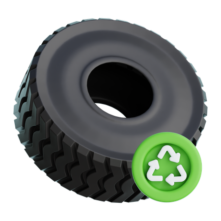 Reciclagem de pneus  3D Icon