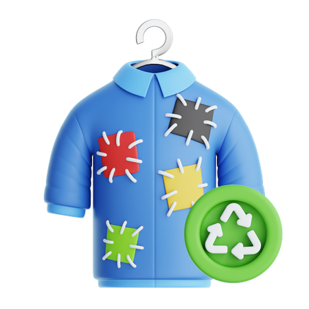 Reciclagem de roupas  3D Icon