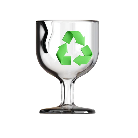 Reciclagem de vidro  3D Icon