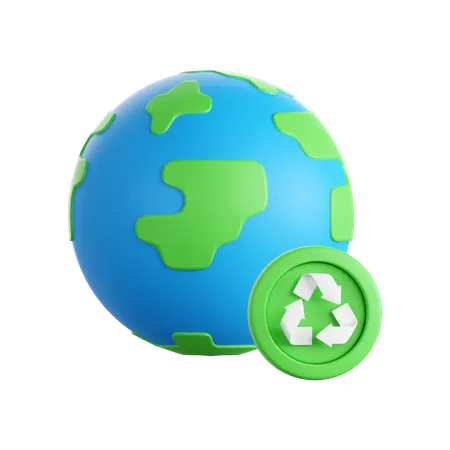 Reciclagem global  3D Icon