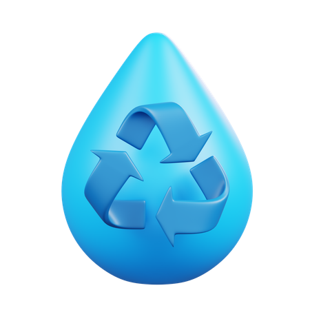 Reciclaje de agua  3D Icon