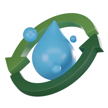 Reciclaje de agua  3D Icon